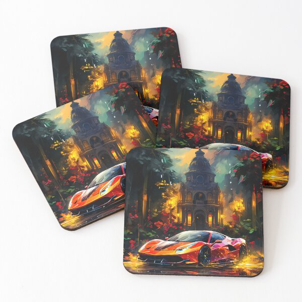 Item preview, Exotic Sports Car Reflected in Grand Villa Lights designed and sold by RevUpDesign.