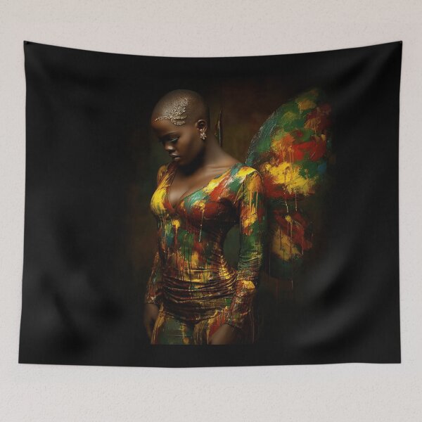 Item preview, Celestial Warriors & Painted Guardians – Afrofuturistic Angelic Art Collection designed and sold by Blackcanvas444.