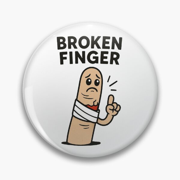 Item preview, Funny Broken Finger Cartoon – Cute Injury Humor Illustration designed and sold by Slubor.