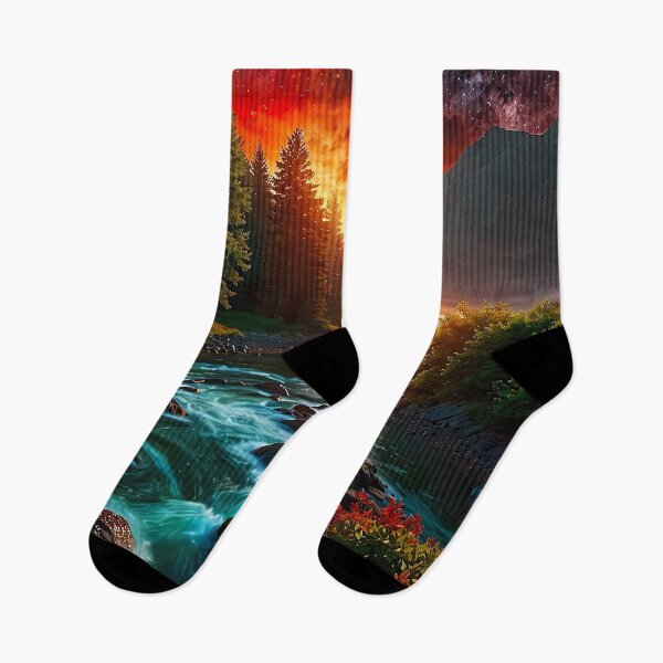 Item preview, Starry night over a rushing river designed and sold by PixelParadies.