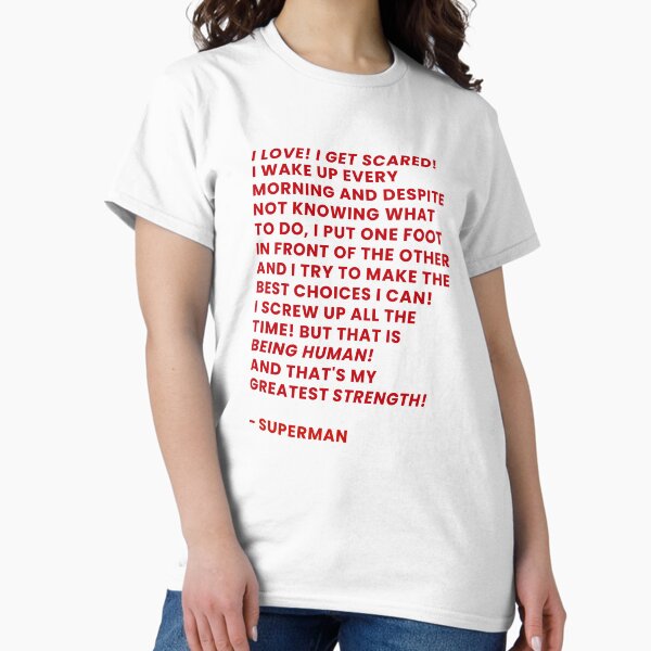 Item preview, Superman Movie Quote - Being Human Is My Greatest Strength, Superman 2025 David Corenswet Iconic Movie Quote designed and sold by madeinkatietime.