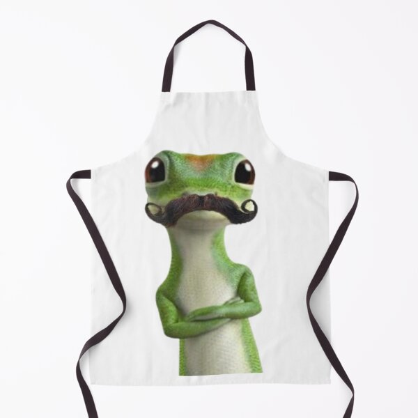 Item preview, Funny Gecko with Mustache Cartoon Illustration designed and sold by AesthinkArt.