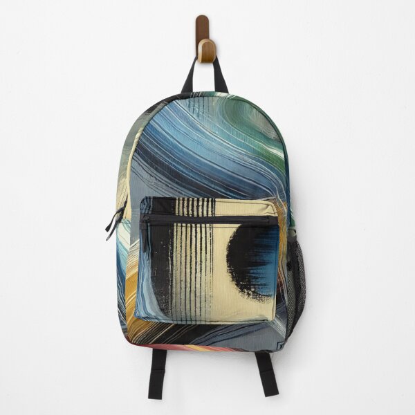Item preview, “Harmony in Motion – Zen Brushstrokes in Blue, Gold & Red” designed and sold by Zenlines by Ralf Gradl.