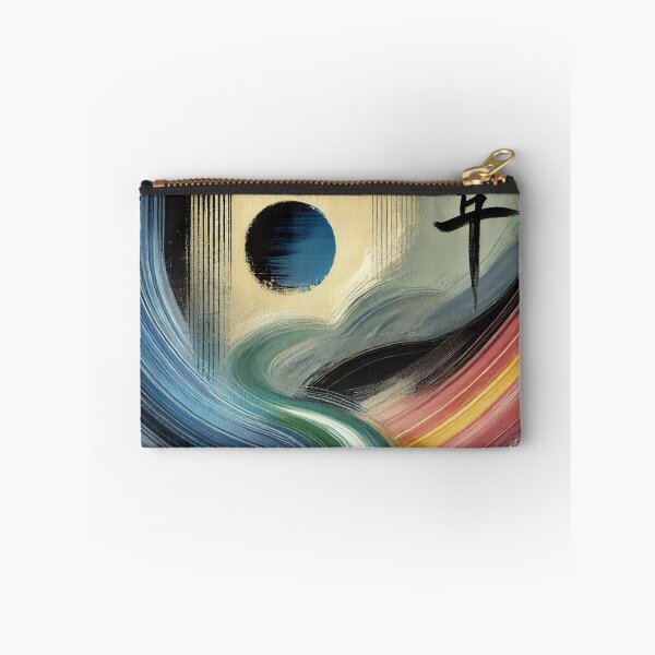 Item preview, “Harmony in Motion – Zen Brushstrokes in Blue, Gold & Red” designed and sold by Zenlines by Ralf Gradl.