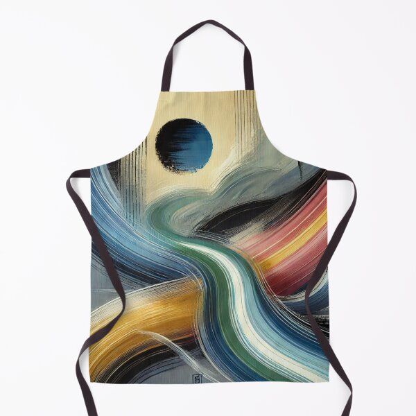 Item preview, “Harmony in Motion – Zen Brushstrokes in Blue, Gold & Red” designed and sold by Zenlines by Ralf Gradl.