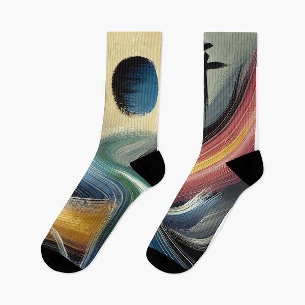 Item preview, “Harmony in Motion – Zen Brushstrokes in Blue, Gold & Red” designed and sold by Zenlines by Ralf Gradl.