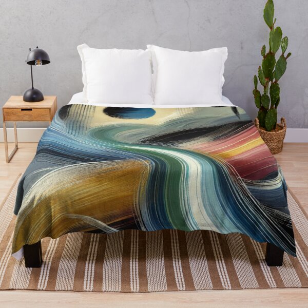 Item preview, “Harmony in Motion – Zen Brushstrokes in Blue, Gold & Red” designed and sold by Zenlines by Ralf Gradl.