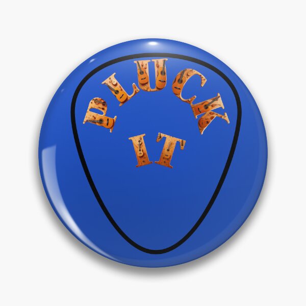 Item preview, Guitar Players - 'Pluck It' lettering has guitars enclosed in the shape of a guitar pick designed and sold by shutterrudder.