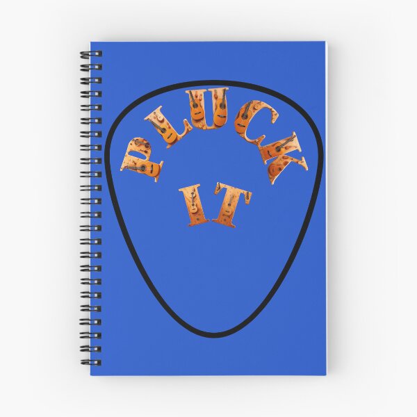 Item preview, Guitar Players - 'Pluck It' lettering has guitars enclosed in the shape of a guitar pick designed and sold by shutterrudder.