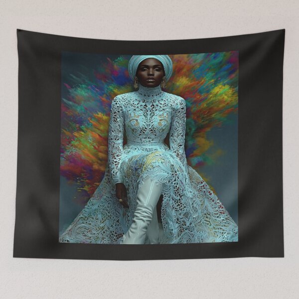 Item preview, Celestial Warriors & Painted Guardians – Afrofuturistic Angelic Art Collection designed and sold by Blackcanvas444.