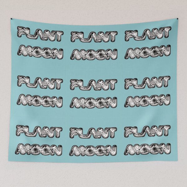 Item preview, Typography of Plant Moon in the Light Blue Sky designed and sold by cremedecolor.