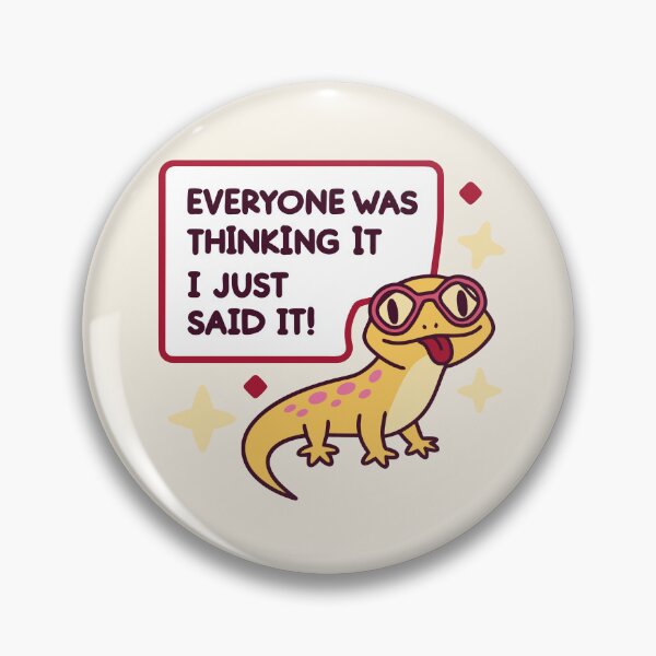 Item preview, Cool Funny Lizard – “Everyone Was Thinking It” Quirky Cartoon Design designed and sold by TastefulDesigns.