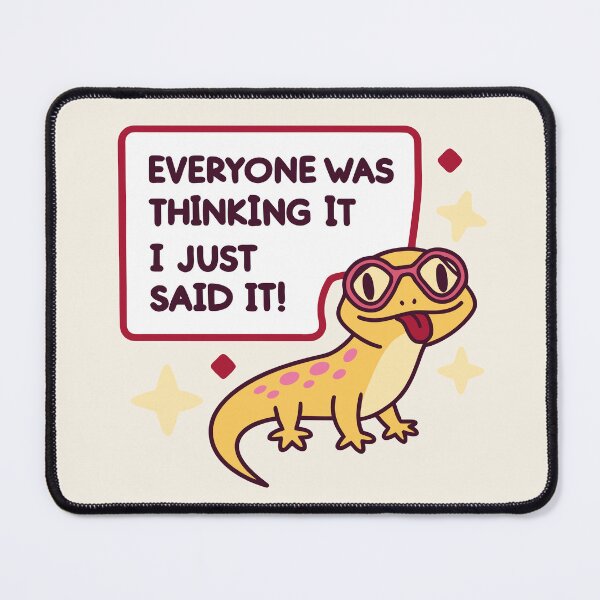 Item preview, Cool Funny Lizard – “Everyone Was Thinking It” Quirky Cartoon Design designed and sold by TastefulDesigns.