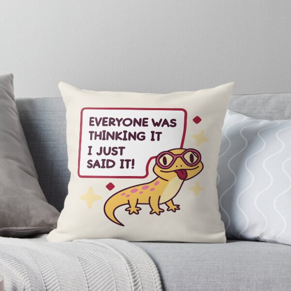 Item preview, Cool Funny Lizard – “Everyone Was Thinking It” Quirky Cartoon Design designed and sold by TastefulDesigns.