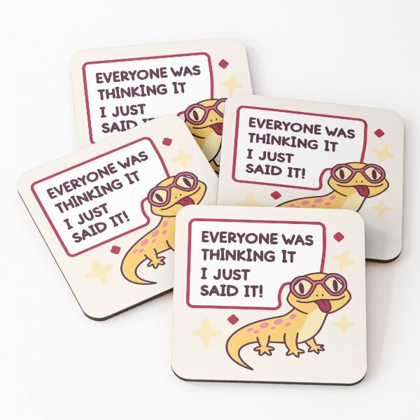 Item preview, Cool Funny Lizard – “Everyone Was Thinking It” Quirky Cartoon Design designed and sold by TastefulDesigns.