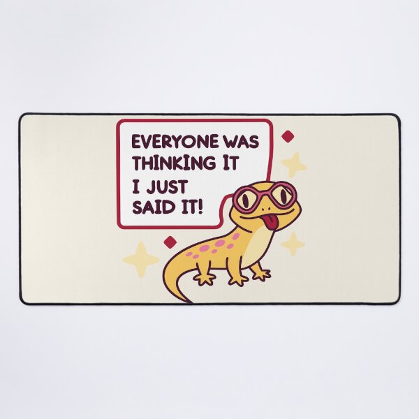 Item preview, Cool Funny Lizard – “Everyone Was Thinking It” Quirky Cartoon Design designed and sold by TastefulDesigns.