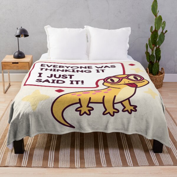 Item preview, Cool Funny Lizard – “Everyone Was Thinking It” Quirky Cartoon Design designed and sold by TastefulDesigns.