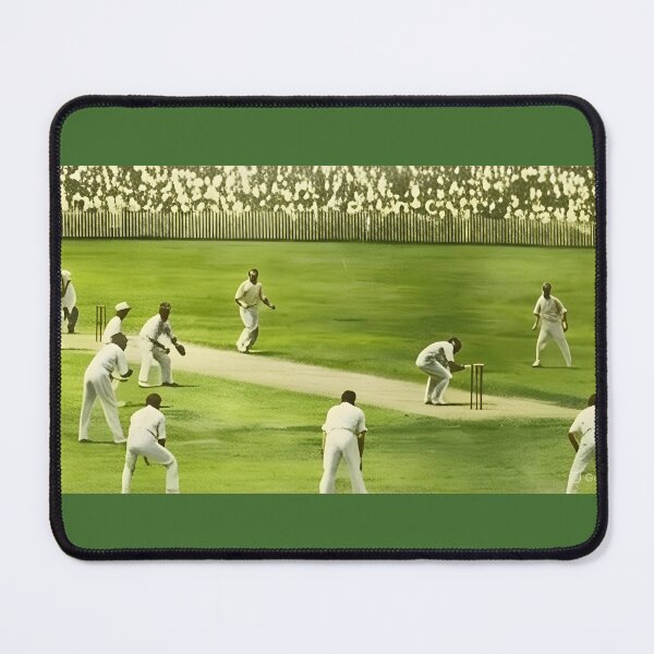 Item preview, “Bodyline Trap – Field Strategy” Vintage Cricket Print designed and sold by WhisperFrame.