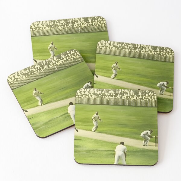 Item preview, “Bodyline Trap – Field Strategy” Vintage Cricket Print designed and sold by WhisperFrame.