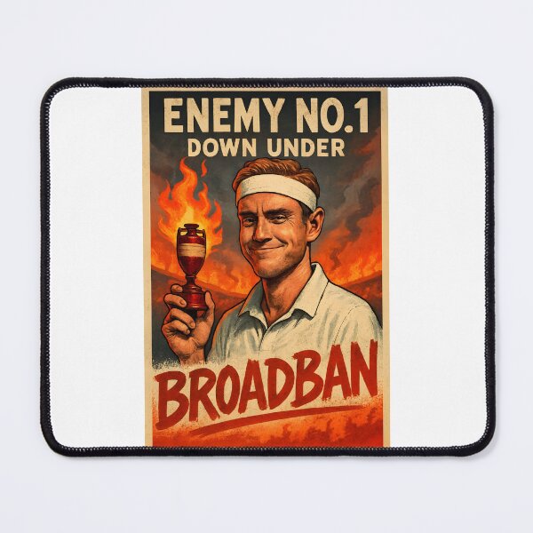 Item preview, “Broadban – Enemy No.1” Ashes Villain Poster designed and sold by WhisperFrame.