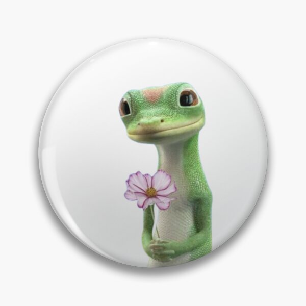 Item preview, Adorable Gecko Holding a Spring flower  designed and sold by AesthinkArt.