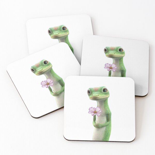 Item preview, Adorable Gecko Holding a Spring flower  designed and sold by AesthinkArt.