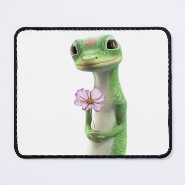 Item preview, Adorable Gecko Holding a Spring flower  designed and sold by AesthinkArt.