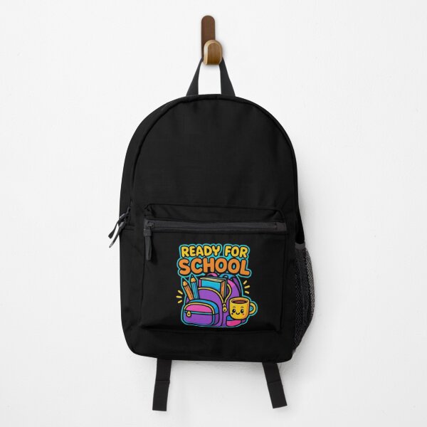 Item preview, Ready for School – Retro Backpack Cartoon Design designed and sold by WakeUpYourBrain.