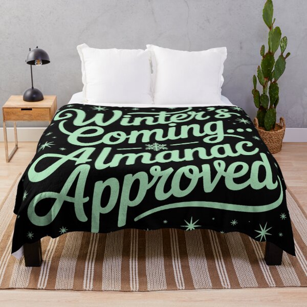 Item preview, Winter’s Coming Almanac Approved – Retro Winter Typography designed and sold by Haji  Kamora.
