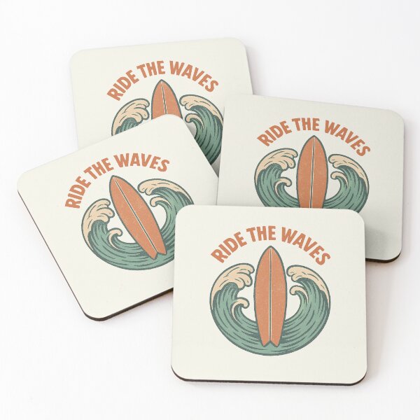 Item preview, Ride the Waves — Retro Surfboard & Ocean Waves Vintage Illustration designed and sold by HoopeStylee.