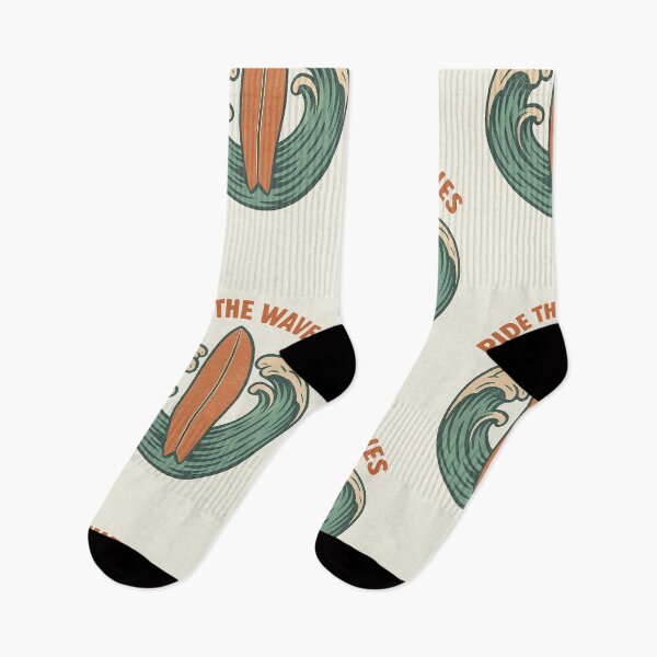 Item preview, Ride the Waves — Retro Surfboard & Ocean Waves Vintage Illustration designed and sold by HoopeStylee.