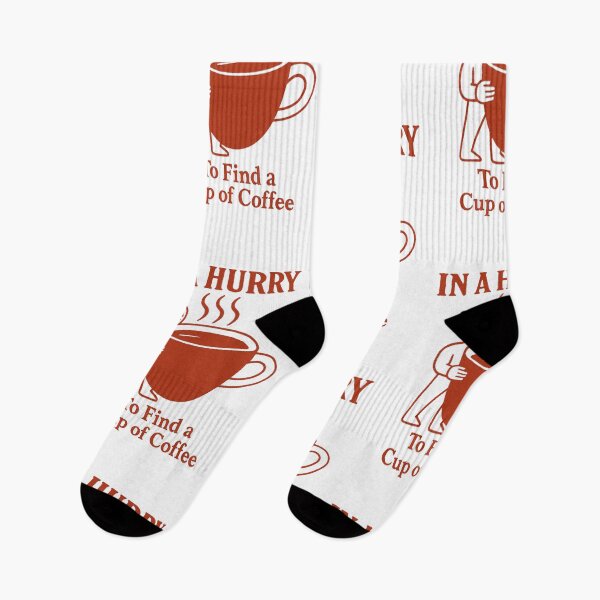 Item preview, In a Hurry — Retro Coffee Cup Vintage Screenprint Illustration designed and sold by HoopeStylee.