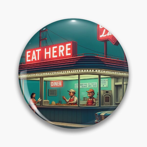 Item preview, THE ABYSSAL BURGER SHACK - Creepy Cute Ocean Diner Art for Sea Lovers & Retro Fans, Glowing Deep Sea Poster designed and sold by Rilindi.