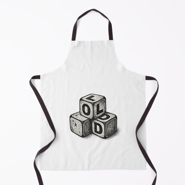 Item preview, Vintage Dice — Distressed Black & White Retro Block Letter Illustration designed and sold by HoopeStylee.