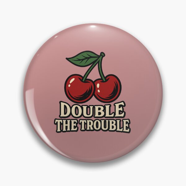 Item preview, Double the Trouble – Realistic Cherry Tattoo Vintage Design designed and sold by Neon Nightmare.