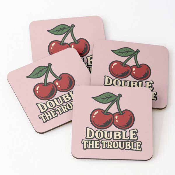 Item preview, Double the Trouble – Realistic Cherry Tattoo Vintage Design designed and sold by Neon Nightmare.