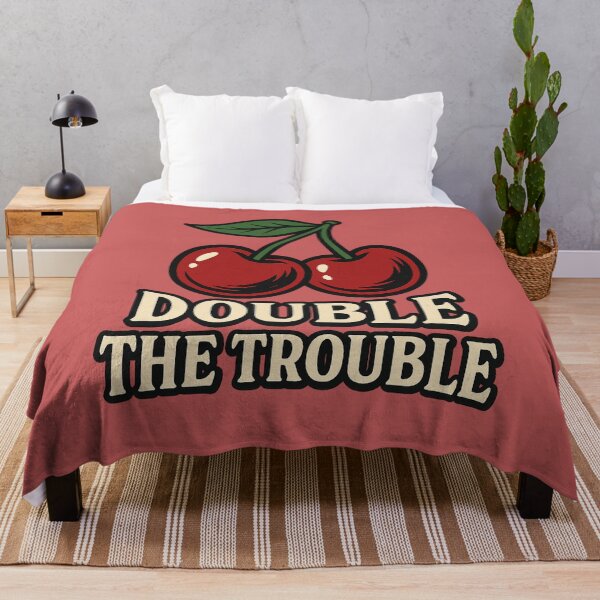 Item preview, Double the Trouble – Realistic Cherry Tattoo Vintage Design designed and sold by Neon Nightmare.