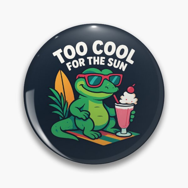 Item preview, Too Cool for the Sun – Funny Lizard Meme Summer Vibes designed and sold by TastefulDesigns.