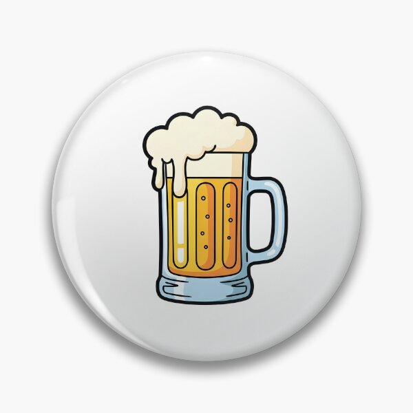 Item preview, Cartoonish glass of premium beer designed and sold by animevisions.