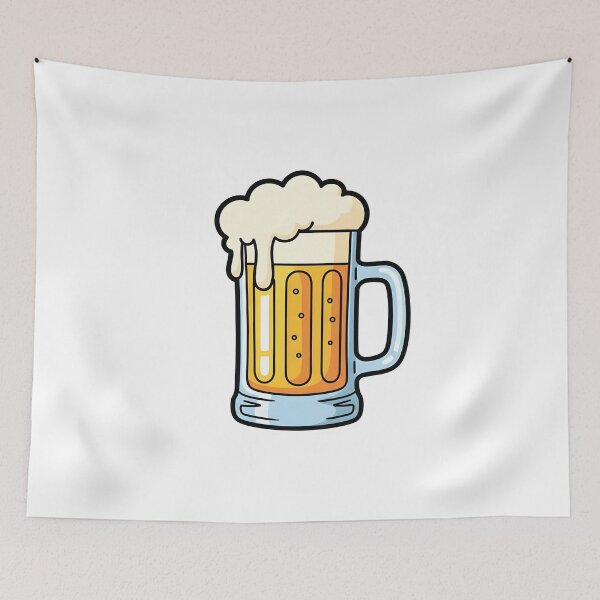 Item preview, Cartoonish glass of premium beer designed and sold by animevisions.