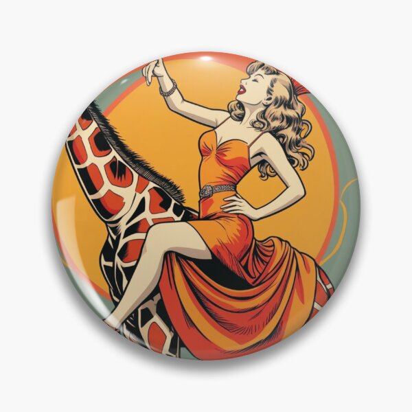 Item preview, Pop Music Fan Sticker, Showgirl on Giraffe, TS 12 T-Shirt designed and sold by Bits & Bops Boutique.