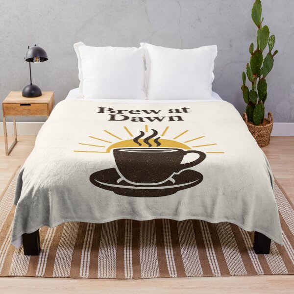 Item preview, Brew at Dawn — Vintage Coffee Cup & Rising Sun Retro Illustration designed and sold by HoopeStylee.