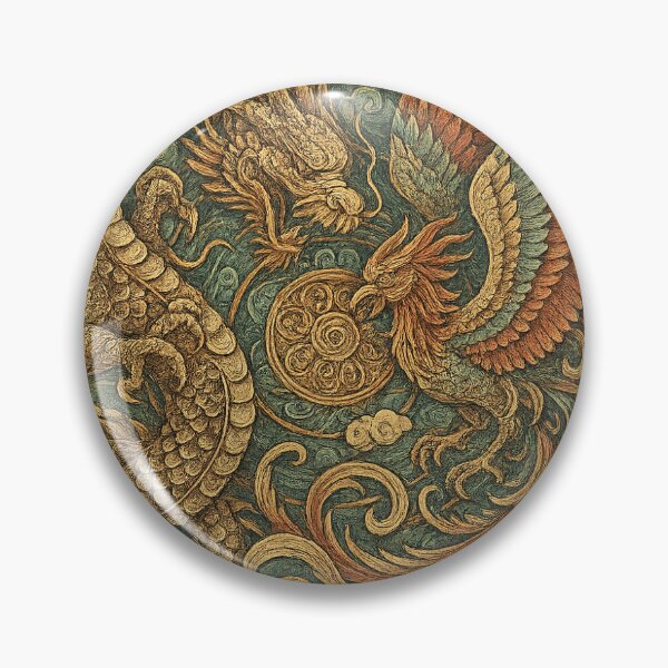 Item preview, Dragon vs. Phoenix (Wagara x Art Nouveau) designed and sold by Urban Muse.