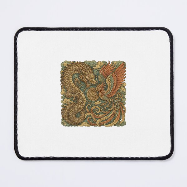 Item preview, Dragon vs. Phoenix (Wagara x Art Nouveau) designed and sold by Urban Muse.