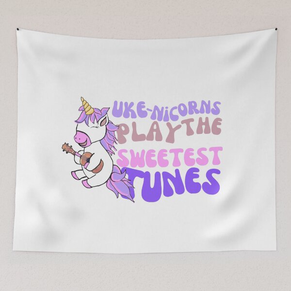 Item preview, Unicorn playing ukulele designed and sold by TaraPen.