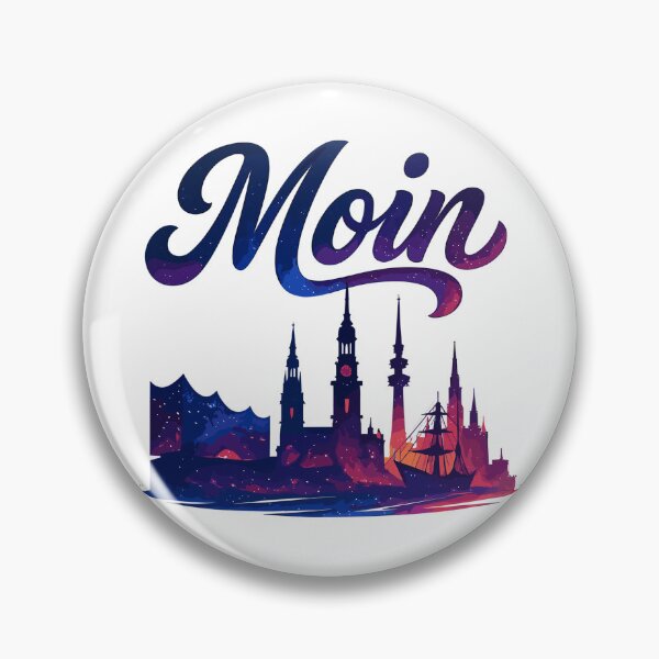 Item preview, Hamburg Moin city silhouette galactic gift designed and sold by Pineapple-Tree.