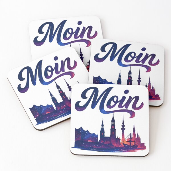 Item preview, Hamburg Moin city silhouette galactic gift designed and sold by Pineapple-Tree.