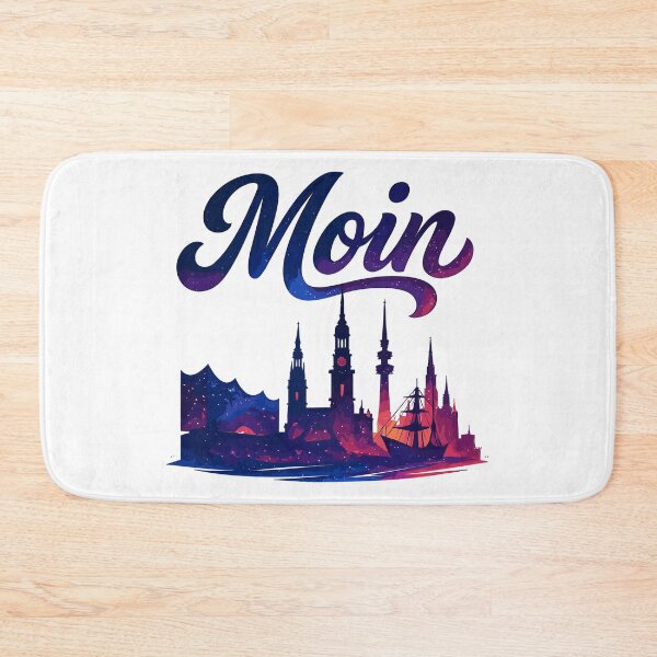 Item preview, Hamburg Moin city silhouette galactic gift designed and sold by Pineapple-Tree.