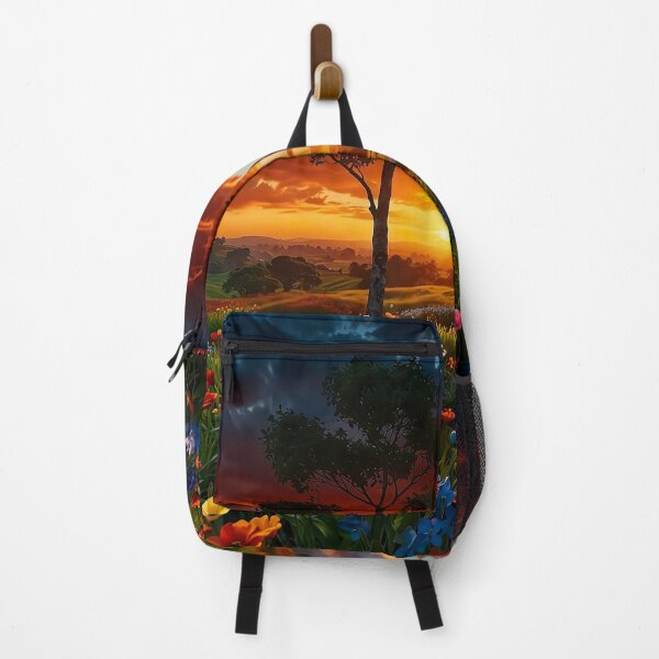 Item preview, Sunset over a flowering meadow designed and sold by PixelParadies.