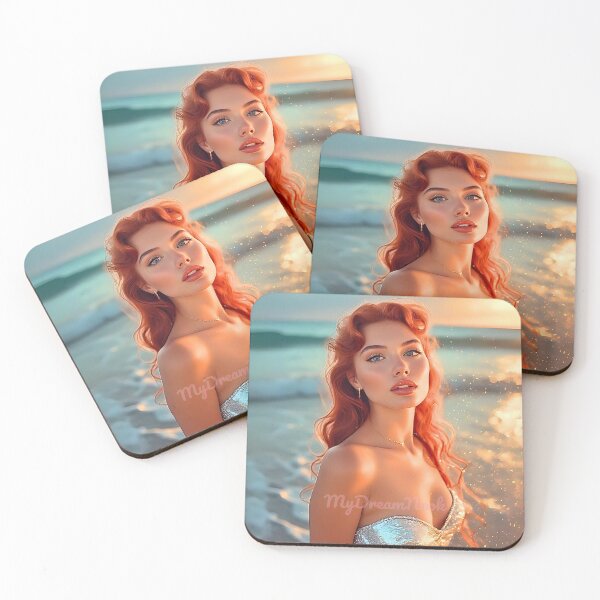 Item preview, Sunset Beach Portrait – Sparkling Golden Hour Glamour designed and sold by My Dream Nook.